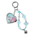 Japan Disney Store Heart-Shaped Mirror with Bead Keychain Strap Keychain - The Little Mermaid : Mint - 1