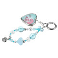 Japan Disney Store Heart-Shaped Mirror with Bead Keychain Strap Keychain - The Little Mermaid : Mint - 6