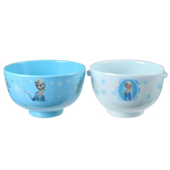 Japan Disney Store Kids Rice Bowl & Soup Bowl Set - Frozen Elsa : Blue