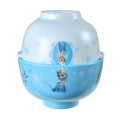 Japan Disney Store Kids Rice Bowl & Soup Bowl Set - Frozen Elsa : Blue - 3