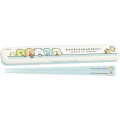 Japan San-X Chopsticks 18cm with Case - Sumikko Gurashi : Sumikko's Favorite Light Blue - 1