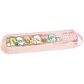 Japan San-X Chopsticks 16.5cm with Case - Sumikko Gurashi : Sumikko's Favorite Light Pink - 1