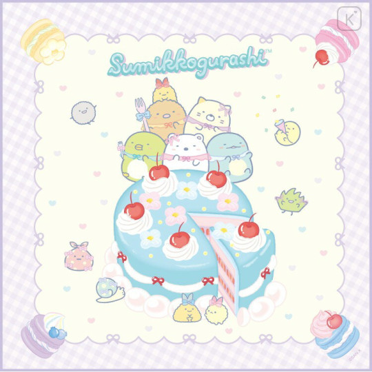 Japan San-X Bento Wrapping Cloth - Sumikko Gurashi : Dessert Party Cake - 1