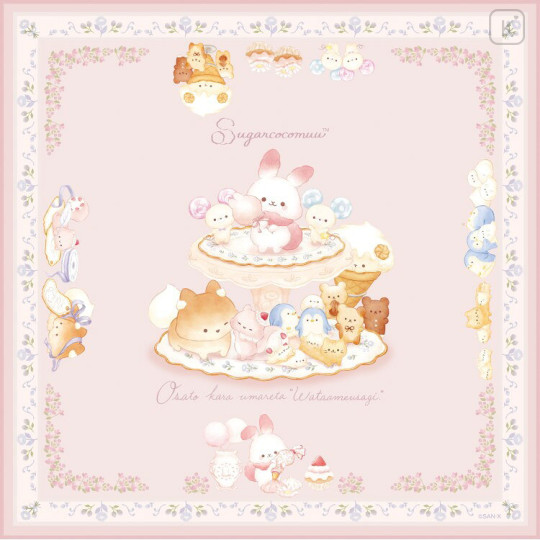 Japan San-X Bento Wrapping Cloth - Sugarcocomuu : Dessert Party Light Pink - 1
