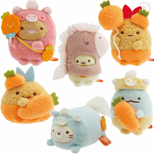 Japan San-X Tenori Plush (SS) Set - Sumikko Gurashi : New Year Zodiac Year of Horse 2026 - 1