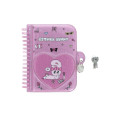 Japan Esther Bunny A6 Spiral Lockable Journal - Mochimochi Pink - 1