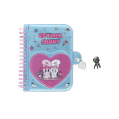 Japan Esther Bunny A6 Spiral Lockable Journal - Mochimochi Blue