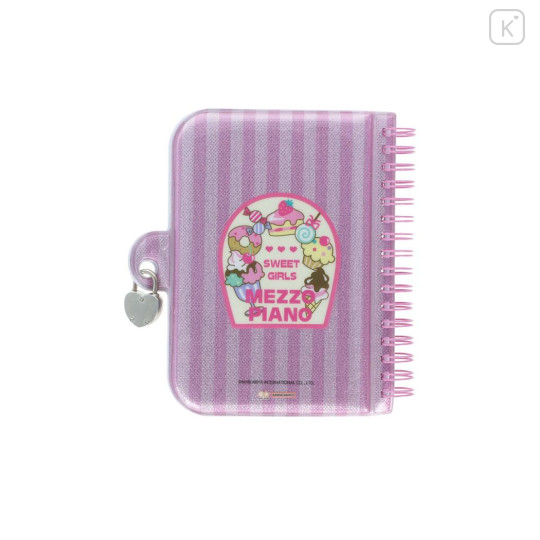 Japan Mezzon Piano A6 Spiral Lockable Journal - Mochimochi Pink - 2