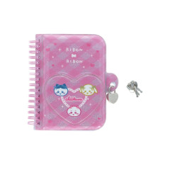 Japan Chiikawa A6 Spiral Lockable Journal - Chiikawa : Mochimochi Pink
