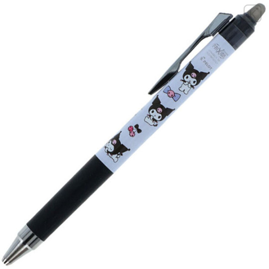 Japan Sanrio FriXion Ball Knock Zone Erasable 0.4mm Gel Pen - Kuromi : Love Black - 1
