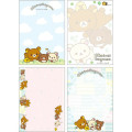 Japan San-X A6 Notepad - Rilakkuma : Chairoikoguma's Kumakyun Days Blue - 2