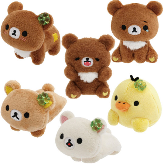Japan San-X Tenori Plush (SS) Set - Rilakkuma : Chairoikoguma's Kumakyun Days - 1