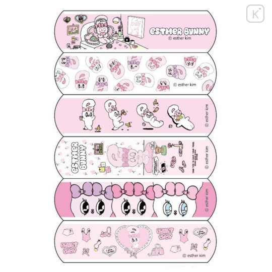 Japan Esther Bunny Boxed Adhesive Bandage - Light Pink - 2