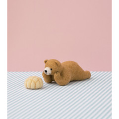 Japan Hamanaka Wool Needle Felting Kit - Brown Bear and Melon Bread