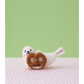 Japan Hamanaka Wool Needle Felting Kit - Baby Seal and Pretzel - 1