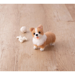 Japan Hamanaka Aclaine Needle Felting Kit - Corgi