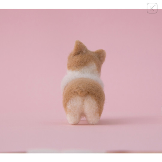 Japan Hamanaka Aclaine Needle Felting Kit - Corgi - 2
