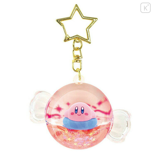 Japan Kirby Floating Sequins Keychain - Kirby : Candy Style Pink - 1