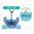 Japan Disney Photo Holder Card Case Keychain - Stitch : Happy - 2