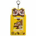 Japan Disney Photo Holder Card Case Keychain - Chip & Dale : Smile - 1