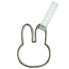 Japan Miffy Mascot Carabiner Hook For Stroller & Car Headrest - Miffy : Silver