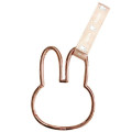 Japan Miffy Mascot Carabiner Hook For Stroller & Car Headrest - Miffy : Rose Pink Gold - 1