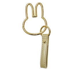 Japan Miffy Mascot Carabiner Smart Keychain - Miffy : Gold