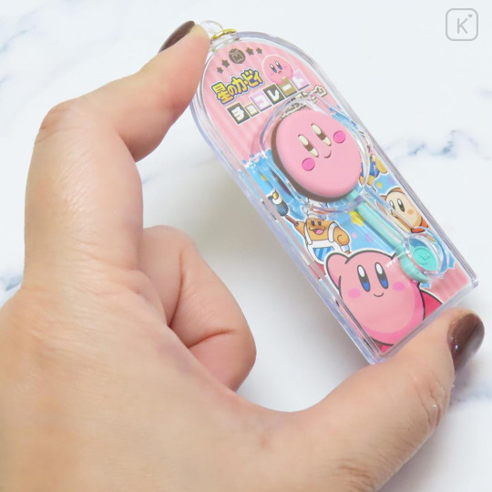 Japan Kirby Floating Sequins Keychain - Kirby : Chocolate Style Face - 2