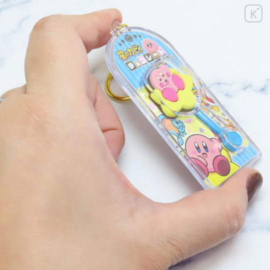 Japan Kirby Floating Sequins Keychain - Kirby : Chocolate Style Star - 2