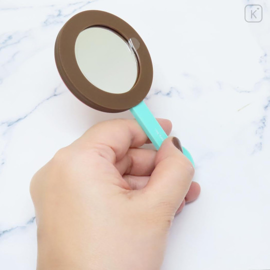Japan Kirby Hand Mirror - Kirby : Chocolate Style Face - 3