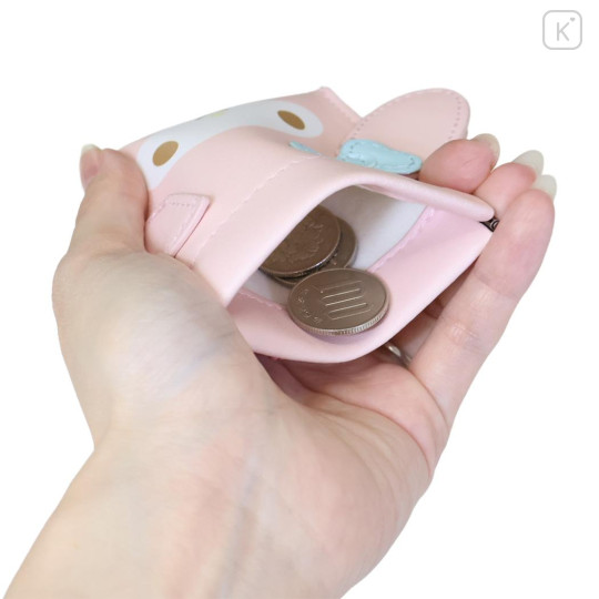 Japan Sanrio Mini Squeeze Pinch Pouch - My Melody : Face - 3
