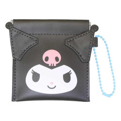 Japan Sanrio Mini Squeeze Pinch Pouch - Kuromi : Face