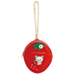 Japan San-X Store Mini Pouch with Chain - Korilakkuma : Tochigi Strawberry Ambassador