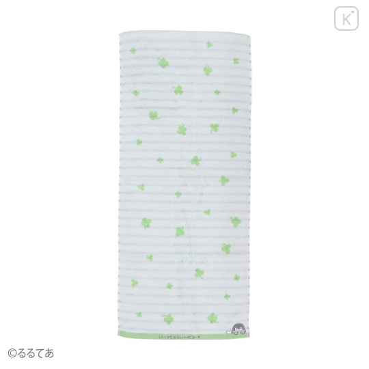 Japan Koupen Chan Jacquard Face Towel - Clover Green - 1