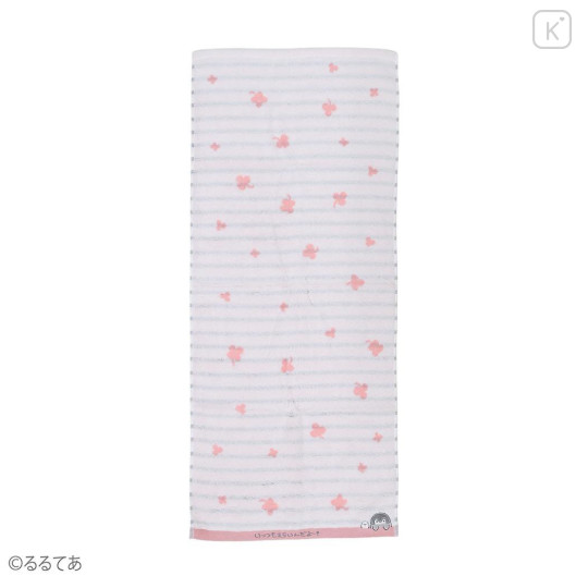 Japan Koupen Chan Jacquard Face Towel - Clover Pink - 1