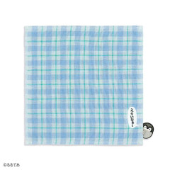 Japan Koupen Chan Gauze Towel Handkerchief - Tartan Blue
