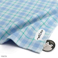 Japan Koupen Chan Gauze Towel Handkerchief - Tartan Blue - 2
