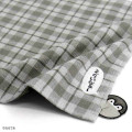 Japan Koupen Chan Gauze Towel Handkerchief - Tartan Black Grey - 2