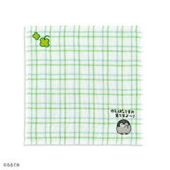 Japan Koupen Chan Gauze Towel Handkerchief - Tartan Green