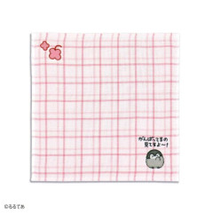 Japan Koupen Chan Gauze Towel Handkerchief - Tartan Pink