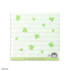 Japan Koupen Chan Embroidered Mini Towel Handkerchief - Clover Green