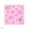 Japan Koupen Chan Gauze Towel Handkerchief - Tartan Flower Pink - 1