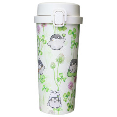 Japan Koupen Chan Stainless Steel One Push Water Bottle 480ml - Clover All Over