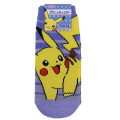 Japan Pokemon Socks - Pikachu : Purple Striped - 1