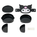 Japan Sanrio Original 2 Tier Bento Lunch Box 540ml - Kuromi : Face - 2