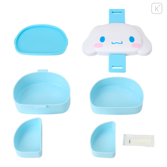 Japan Sanrio Original 2 Tier Bento Lunch Box 540ml - Cinnamoroll : Face - 2