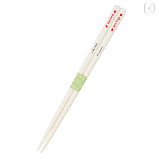 Japan Sanrio Original Chopsticks 18cm & Spoon with Case - Hello Kitty : Smiles Come From Heart - 3