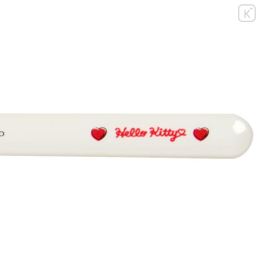 Japan Sanrio Original Chopsticks 18cm & Spoon with Case - Hello Kitty : Smiles Come From Heart - 6