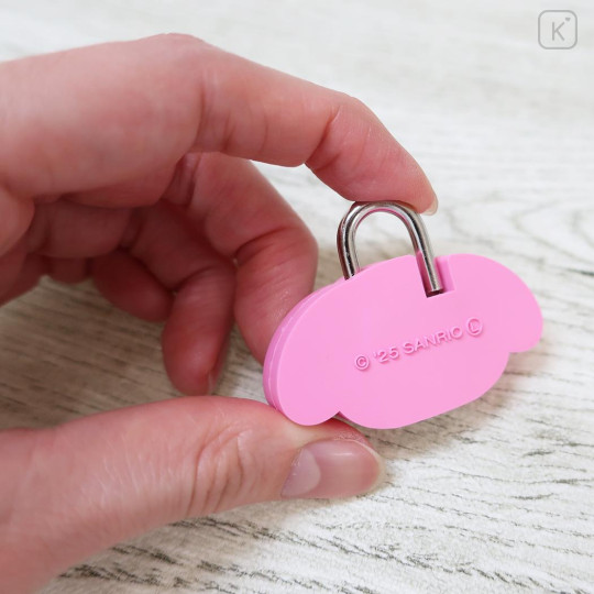Japan Sanrio Mini Mascot Padlock Keychain - My Melody : Face Smile - 2