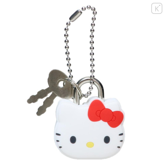 Japan Sanrio Mini Mascot Padlock Keychain - Hello Kitty : Face Smile - 1